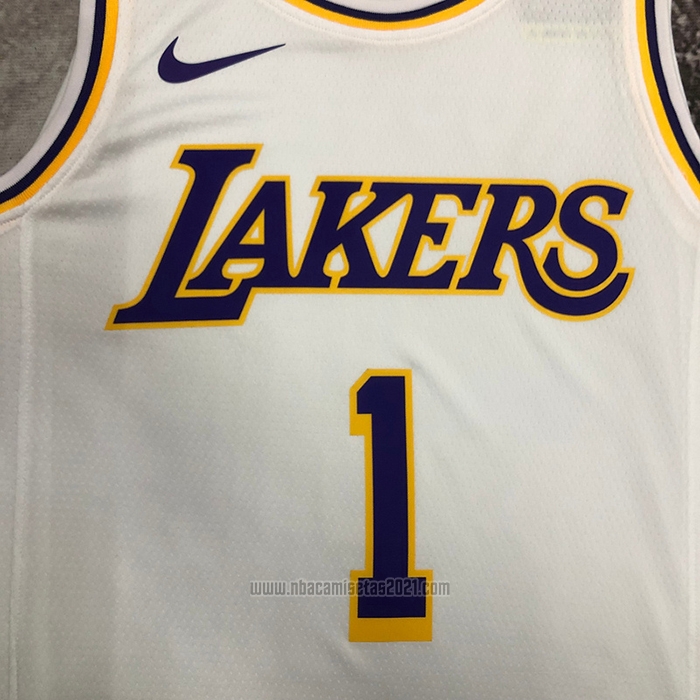 Camiseta Los Angeles Lakers D'Angelo Russell #1 Association 2022-23 Blanco